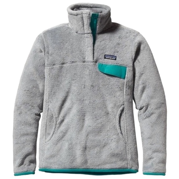 Patagonia Sweaters - Patagonia Fleece Retool Snap-T Pullover Sweater Gray Teal Women’s Small M